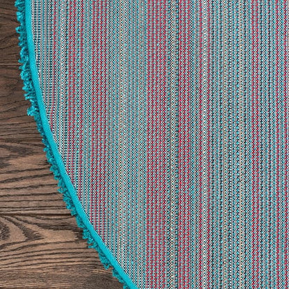 Unique Loom Solid Shag Collection Area Rug (7' 1" Round, Turquoise)