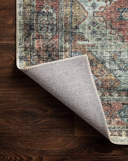 Loloi Skye Collection SKY-06 Apricot/Mist 6'-0" x 6'-0" Round Area Rug