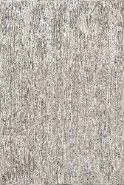nuLOOM 5x8 Rigo Jute Hand Woven Area Rug, Grey, Solid Farmhouse Design, Natural Fiber, For Bedroom, Living Room, Dining Room, Hallway, Office, Kitchen, Entryway