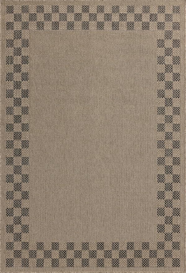 Loloi Chris Loves Julia Providence Collection PRC-01 Natural/Charcoal 9'-2" x 13', .12" Pile Height, Indoor/Outdoor Area Rug