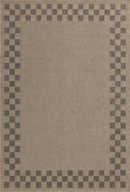 Loloi Chris Loves Julia Providence Collection PRC-01 Natural/Charcoal 9'-2" x 13', .12" Pile Height, Indoor/Outdoor Area Rug