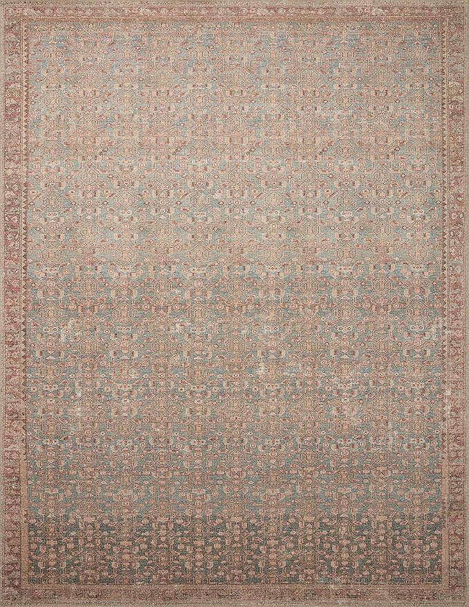 Loloi Angela Rose Aubrey Collection AUB-04 Blue/Terracotta 8'-3" x 11'-3", .19" Pile Height, Area Rug