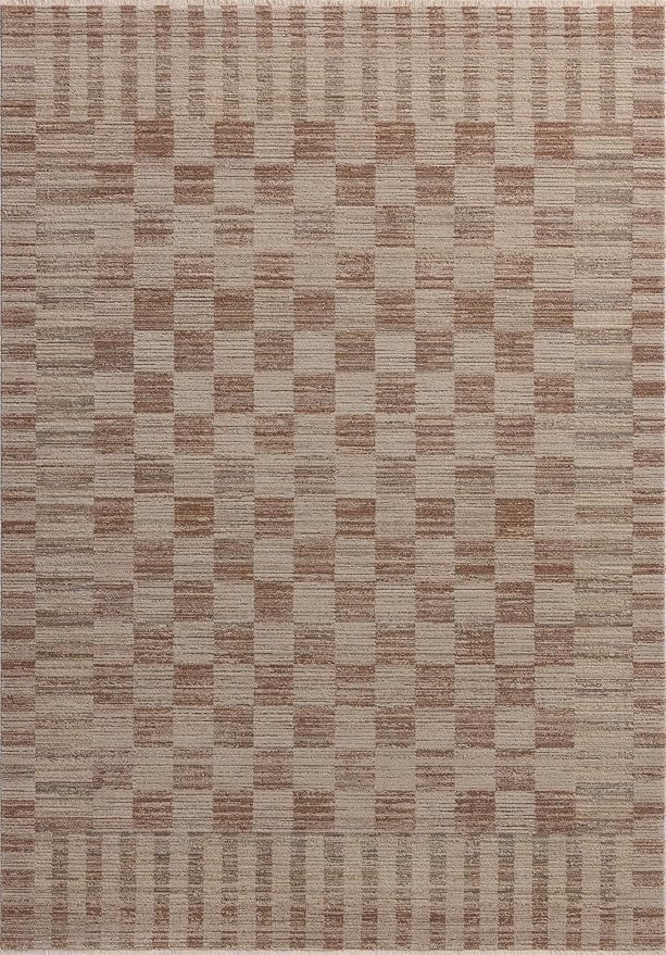 Loloi Amber Lewis Cali Collection CIL-06 Brick/Natural 2'-3" x 3'-11", .25" Pile Height, Accent Rug