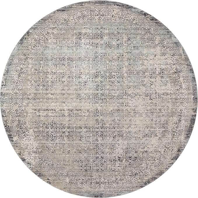 Loloi Amber Lewis Alie Collection ALE-04 Sky/Stone 2'-3'' x 3'-10'', .13'' Pile Height, Accent Rug