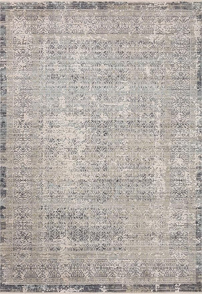Loloi Amber Lewis Alie Collection ALE-04 Sky/Stone 2'-7'' x 7'-9'', .13'' Pile Height, Runner Rug
