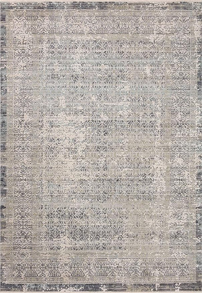 Loloi Amber Lewis Alie Collection ALE-04 Sky/Stone 2'-7'' x 10'-0'', .13'' Pile Height, Runner Rug