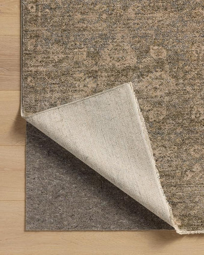 Loloi Magnolia Home by Joanna Gaines Junie Collection JUE-06 Lagoon/Natural 9'-6" x 9'-6", .38" Pile Height, Round Area Rug