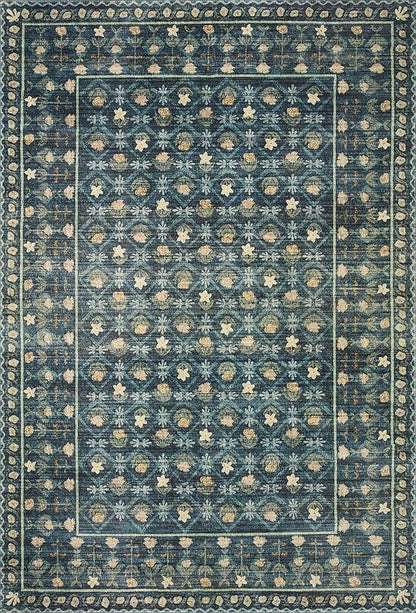 Loloi Rifle Paper Co. Eden Collection EDE-03 Lattice Indigo 8'-6" x 11'-6" Area Rug feat. CloudPile™