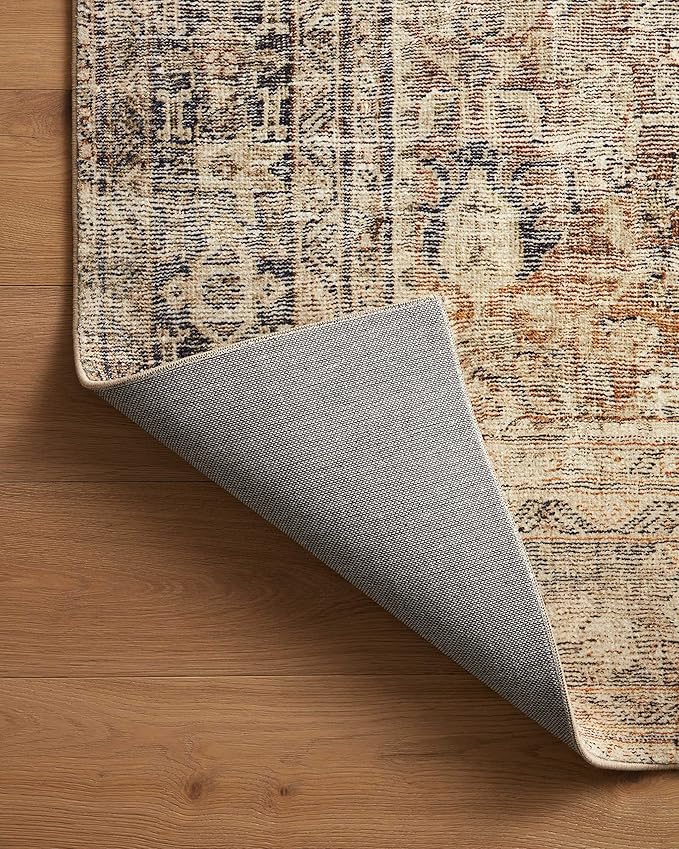 Loloi Amber Lewis Morgan Collection MOG-01 Sunset/Ink 3'-6" x 5'-6" 38" Thick Accent Rug feat. CloudPile, Neutral, Room Décor, Vintage Inspired, Livingroom, Bedroom, Dining Area