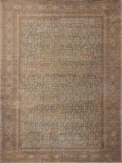 Loloi Amber Lewis Cambria Collection CBR-07 Ocean/Bark 5'-0" x 7'-6" Area Rug Jute, Neutral, Vintage Style, Antique Tone, Living, Bedroom, Dining, Carpet