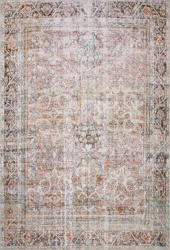 Loloi Adrian Collection ADR-05 Sunset/Charcoal 2'-6" x 7'-6", .19" Thick Runner Rug