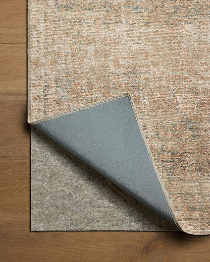 Loloi Amber Lewis Cambria Collection CBR-08 Ocean/Brick 6'-0" x 9'-0" Area Rug Jute, Neutral, Vintage Style, Antique Tone, Living, Bedroom, Dining, Carpet