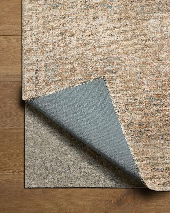 Loloi Amber Lewis Cambria Collection CBR-08 Ocean/Brick 7'-6" x 9'-6" Area Rug Jute, Neutral, Vintage Style, Antique Tone, Living, Bedroom, Dining, Carpet