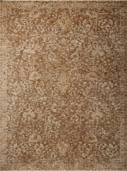 Loloi Magnolia Home by Joanna Gaines Junie Collection JUE-01 Clay/Natural 5'-3" x 7'-6", .38" Pile Height, Area Rug