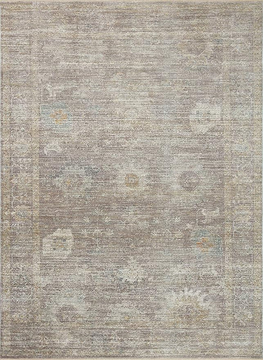 Loloi Magnolia Home by Joanna Gaines Millie Collection MIE-05 Stone/Natural 2'-7" x 10'-0", .25" Pile Height, Runner Rug