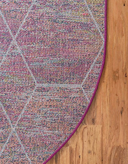 Unique Loom Trellis Frieze Collection Area Rug - Geometric (7' 10" x 10' Oval, Multi/ Ivory)