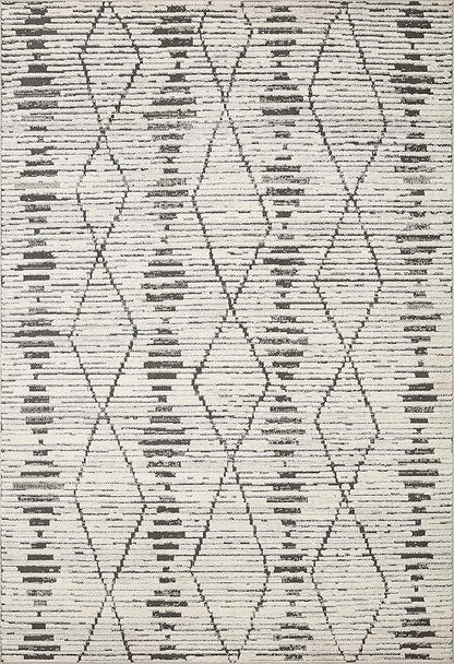 Loloi Kamala Collection KAM-02 Charcoal/Dove 6'-7" x 9'-6" Area Rug