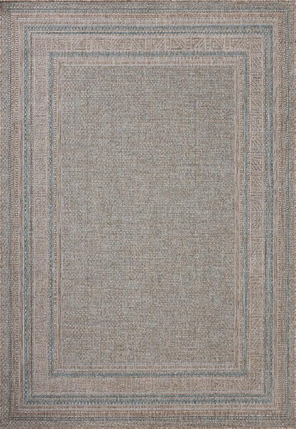 Loloi Amber Lewis Topanga Collection TOP-05 Natural/Teal 2'-3" x 3'-9" Indoor/Outdoor Area Rug