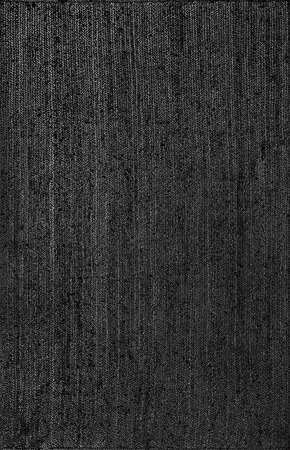 nuLOOM 3x5 Rigo Jute Hand Woven Area Rug, Black, Solid Farmhouse Design, Natural Fiber, For Bedroom, Living Room, Dining Room, Hallway, Office, Kitchen, Entryway