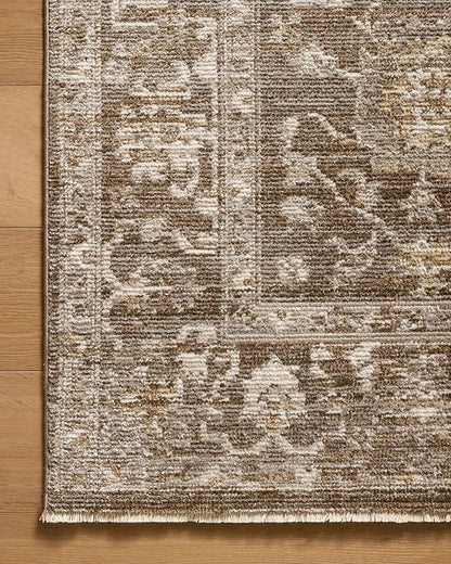 Loloi Magnolia Home by Joanna Gaines Pace Collection PAC-01 Bark/Natural 9'-6" x 9'-6" Round Area Rug