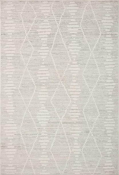 Loloi Kamala Collection KAM-02 Ivory/Silver 6'-7" x 9'-6" Area Rug