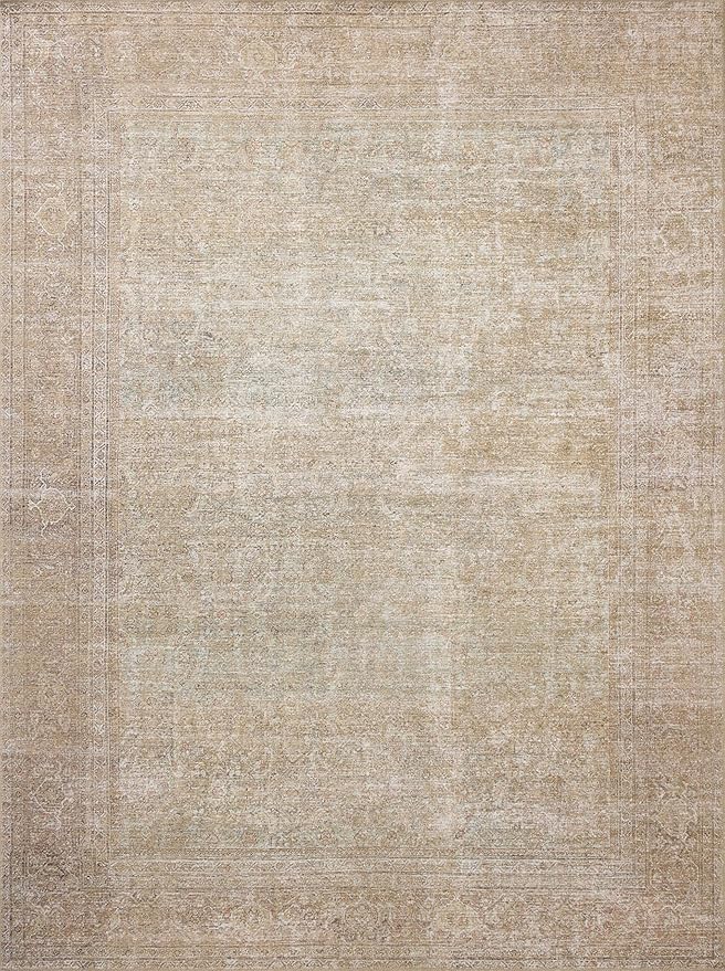 Loloi Amber Lewis Cambria Collection CBR-06 Multi/Natural 5'-0" x 7'-6" Area Rug Jute, Neutral, Vintage Style, Antique Tone, Living, Bedroom, Dining, Carpet