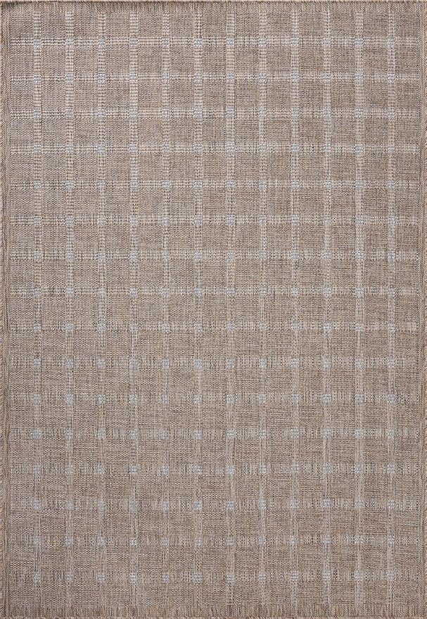 Loloi Amber Lewis Topanga Collection TOP-01 Natural/Bone 5'-3" x 7'-6" Indoor/Outdoor Area Rug