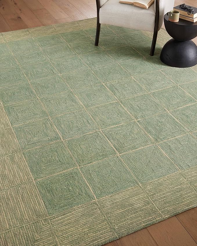 Loloi Chris Loves Julia Francis Collection FRA-02 Green/Natural 5'-0" x 7'-6" Area Rug