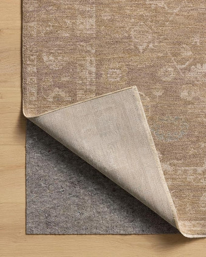 Loloi Chris Loves Julia Louisa Collection LOI-04 Taupe/Gold 7'-10" x 10', .38" Pile Height, Area Rug