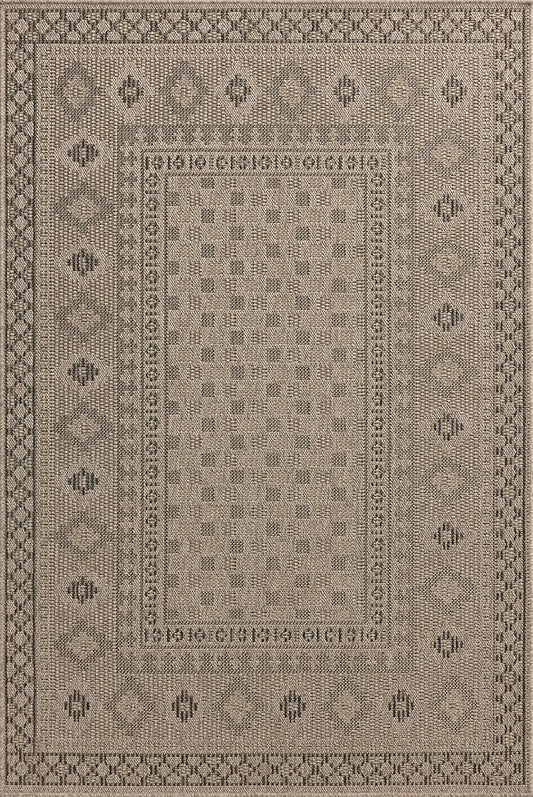 Loloi Chris Loves Julia Providence Collection PRC-07 Dove/Charcoal 6'-3" x 9'-2", .12" Pile Height, Indoor/Outdoor Area Rug