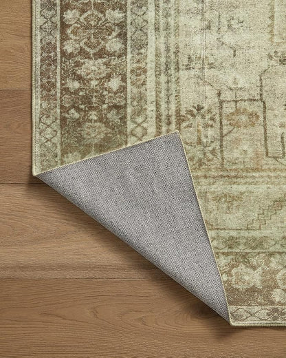 Loloi Magnolia Home by Joanna Gaines Banks Collection BAN-06 Natural/Granite 8'-6" x 11'-6", .13" Pile Height, Machine Washable, Area Rug