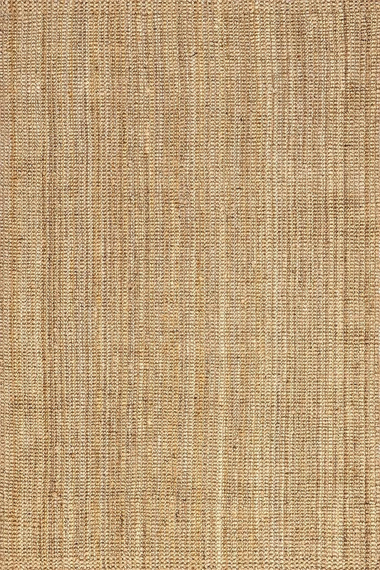 nuLOOM Ashli Solid Farmhouse Jute Area Rug, 3x5, Natural