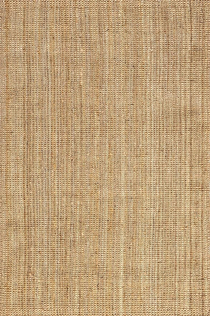 nuLOOM Ashli Solid Farmhouse Jute Area Rug, 5x8, Natural