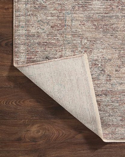 Loloi Magnolia Home by Joanna Gaines Millie Collection MIE-04 Brick/Fog 7'-10" x 10', .25" Pile Height, Area Rug