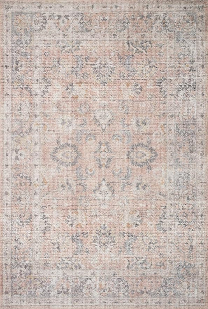Loloi Skye Collection SKY-01 Blush/Grey 8'-0" x 8'-0" Round Area Rug