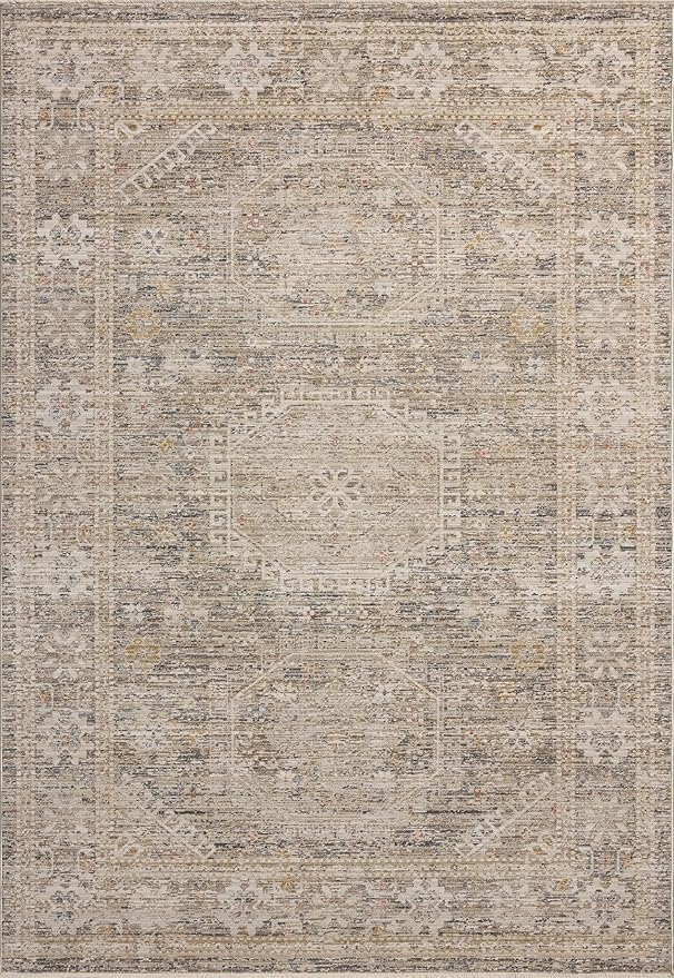 Loloi Chris Loves Julia Ida Collection IDA-01 Taupe/Multi 2'-3" x 3'-10", .19" Pile Height, Accent Rug