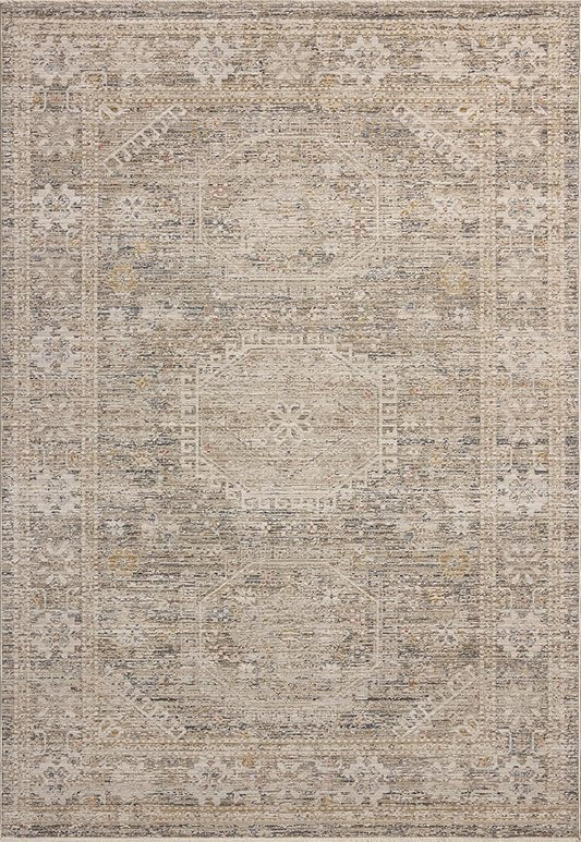 Loloi Chris Loves Julia Ida Collection IDA-01 Taupe/Multi 2'-7" x 10'-0", .19" Pile Height, Runner Rug