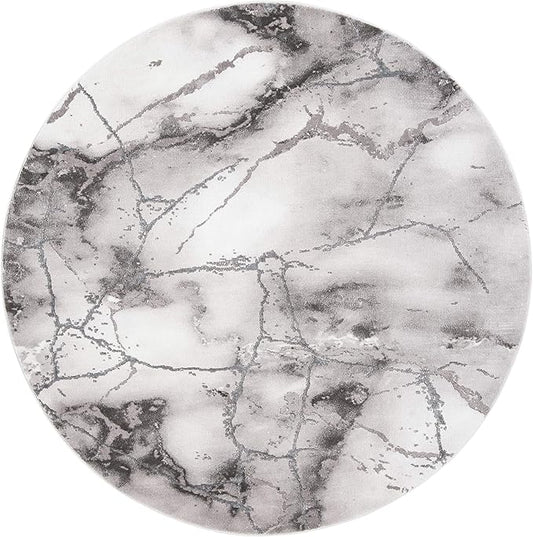 SAFAVIEH Craft Collection 10' Round Grey/Silver CFT877G Modern Abstract Non-Shedding Living Room Dining Bedroom Foyer Area Rug