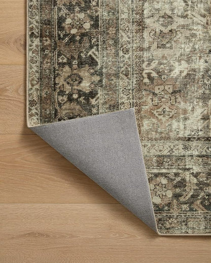 Loloi Magnolia Home by Joanna Gaines Sinclair Collection SIN-01 Pebble/Taupe 2'-3" x 11'-6", .25" Pile Height, Machine Washable, Runner Rug