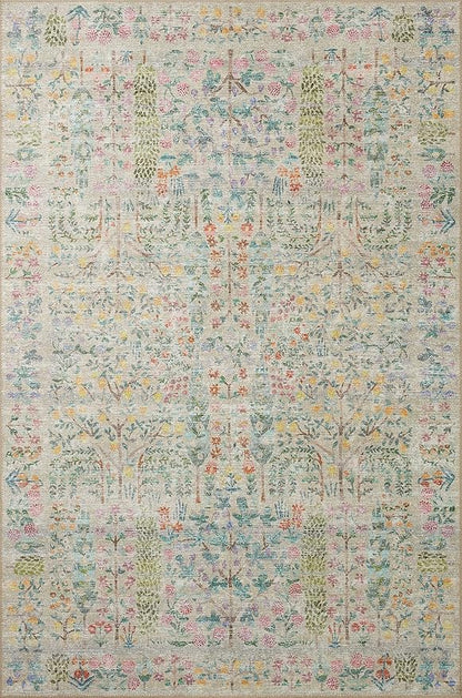 Loloi Rifle Paper Co. Maison Collection MAO-07 Khaki 3'-9" x 5'-6", .19" Pile Height, Accent Rug
