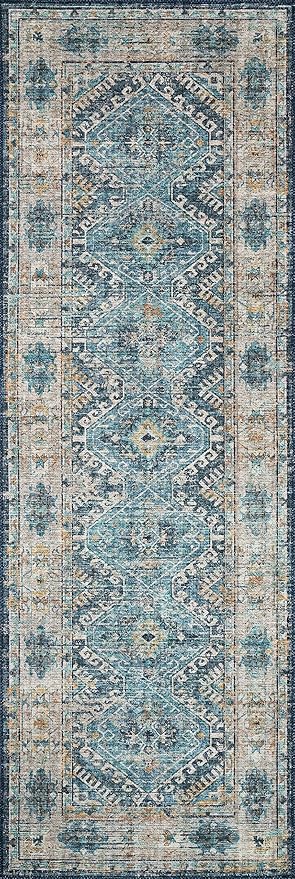 Loloi Skye Collection SKY-03 Denim/Natural 6'-0" x 9'-0" Area Rug