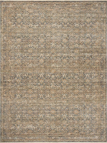 Loloi Amber Lewis Molly Collection MOL-02 Denim/Gold 6'-7" x 9'-2" Low Pile Area Rug