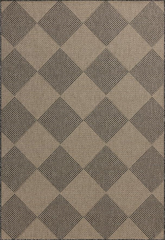 Loloi Chris Loves Julia Providence Collection PRC-04 Graphite/Sand 2'-3" x 7'-7", .12" Pile Height, Indoor/Outdoor Runner Rug