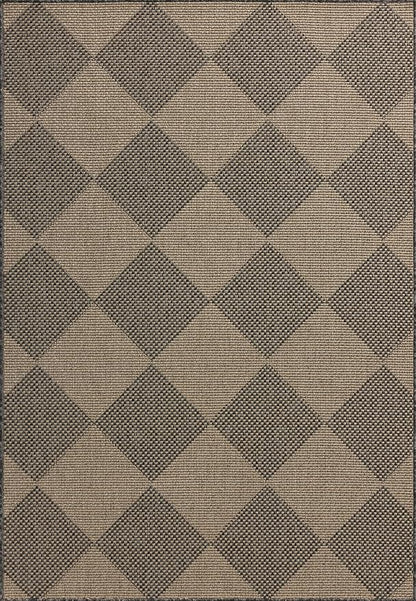 Loloi Chris Loves Julia Providence Collection PRC-04 Graphite/Sand 5' x 7'-7", .12" Pile Height, Indoor/Outdoor Area Rug