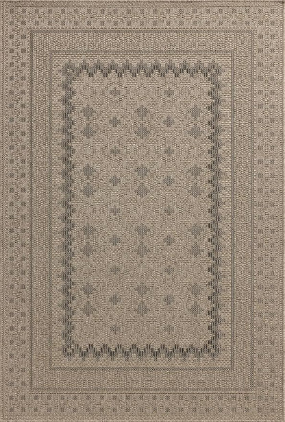 Loloi Chris Loves Julia Providence Collection PRC-06 Charcoal/Dove 2'-3" x 7'-7", .12" Pile Height, Indoor/Outdoor Runner Rug