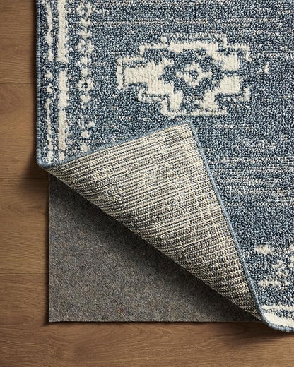 Loloi Magnolia Home by Joanna Gaines Gigi Collection GIG-03 Denim/Ivory 2'-7" x 4' Accent Rug