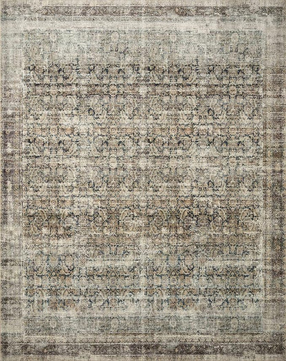 Loloi Amber Lewis Morgan Collection MOG-02 Navy/Sand 2'-0" x 5'-0" Accent Rug, Neutral Area Rug for Room Décor, Vintage Rug Inspired, Soft Area Rug for Living Room, Bedroom, Dining Area