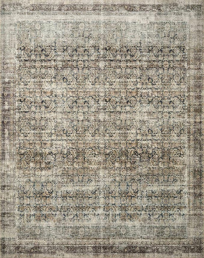 Loloi Amber Lewis Morgan Collection MOG-02 Navy/Sand 8'-3" x 11'-3" 38" Thick Area Rug feat. CloudPile, Neutral, Room Décor, Vintage Inspired, Livingroom, Bedroom, Dining Area