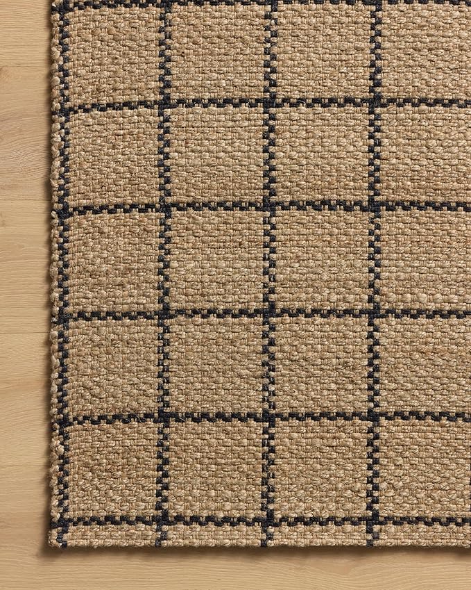 Loloi Chris Loves Julia Fletcher Collection FLE-01 Natural/Black 5'-0" x 7'-6", .37" Pile Height, Area Rug