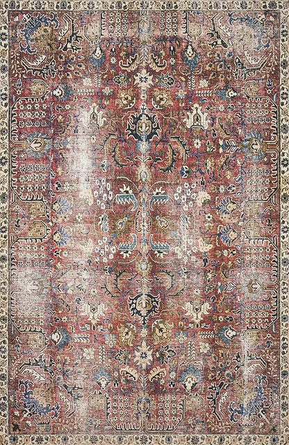 Loloi Chris Loves Julia Jules Collection JUL-01 Merlot/Multi 2'-6'' x 7'-6'', .13" Pile Height, Runner Rug